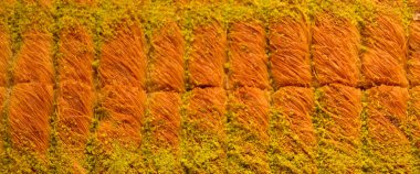 Türk tatlı burma kadayif şam fıstıklı, Türk mutfağının geleneksel harika tatlılarından biri, Türk tatlı burma kadayif