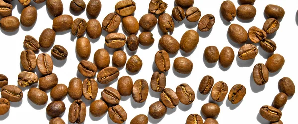 Carefully Selected Roasted Fresh Coffee Beans Coffee Beans Background Isolated — Stock Photo, Image