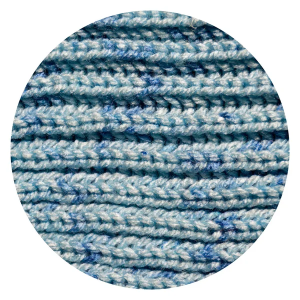 Pattern Fabric Made Wool Handmade Knitted Fabric Blue Wool Background — Stock Photo, Image
