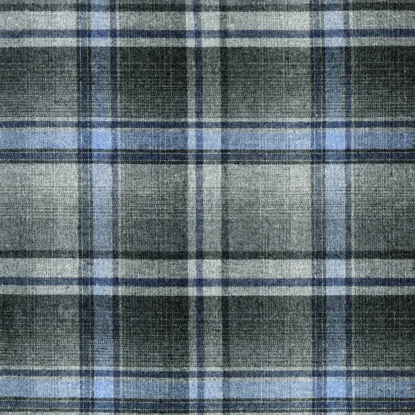 Blue Gery Black Classic Plaid Fabric Background Pattern Geometric Abstract — Stock Photo, Image