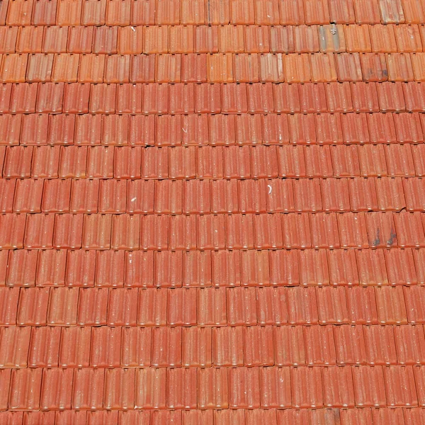 Red Terracotta Tiles Building Repetitive Roof Texture Background Architectural — Stockfoto