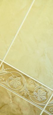 Bej seramik seramik fayans ve bordür, kapalı ve açık havada, arka plan olarak bir duvarda kullanılabilir.