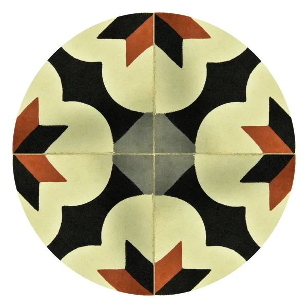 Used Indoors Outdoors Tile Vintage Ceramic Seamless Geometric Shapes Seamless — 图库照片