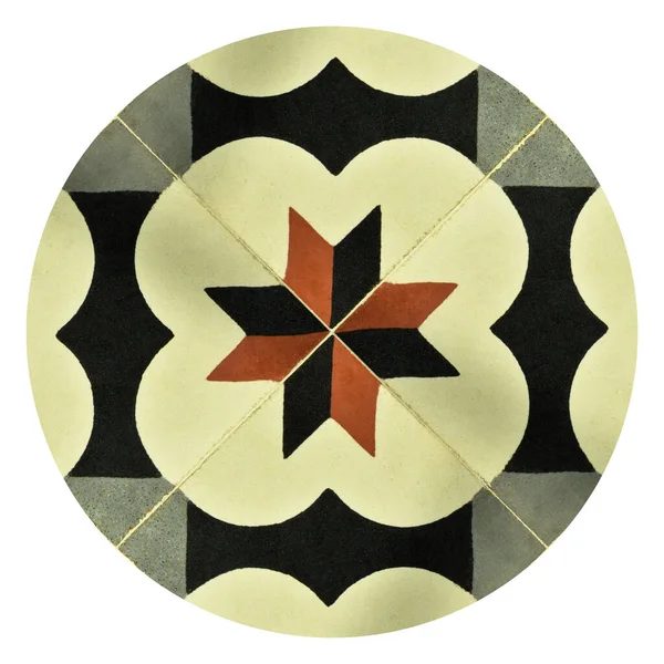Used Indoors Outdoors Tile Vintage Ceramic Seamless Geometric Shapes Seamless — Fotografia de Stock
