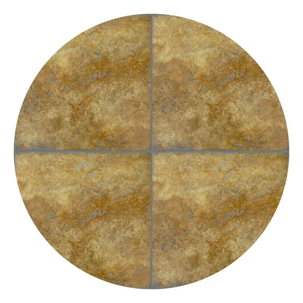 Beige Circle Ceramic Tile Seamless Can Used Indoors Outdoors Wall — 스톡 사진