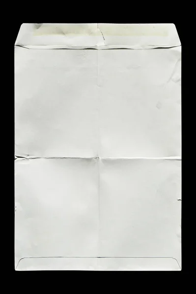 白い紙のメール黒の背景に長方形の封筒を開きます 会社の対応で使用できます — ストック写真