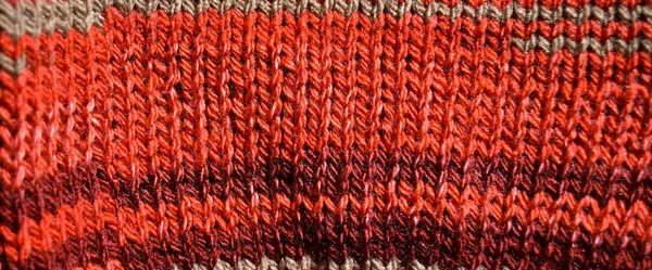 Vzor Tkaniny Vlny Ručně Pletené Tkaniny Červená Vlna Pozadí Textury — Stock fotografie