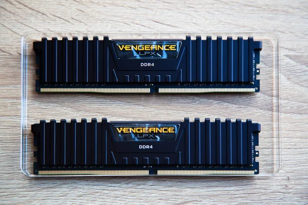 Two Vengeance Lpx Ddr4 Ram Memory Designed Professional Gaming Computers — Foto Stock