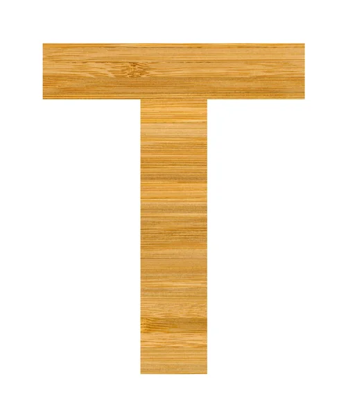 Большая Буква Используемая Английском Алфавите Буква Вырезанная Деревянного Бамбука Изолированная — стоковое фото