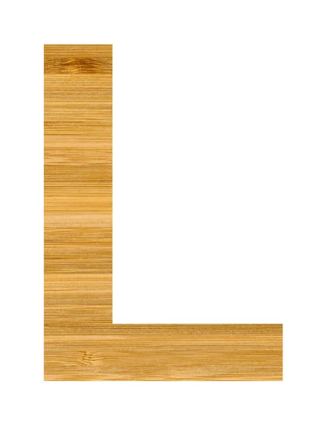 Большая Буква Используется Английском Алфавите Буква Вырезать Деревянного Бамбука Изолированные — стоковое фото
