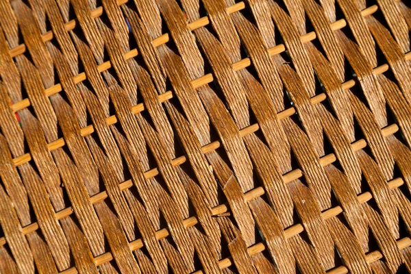 Rattan Wicker Texture Handmade Traditional Dry Branches Wicker Brown Texture — Stock Photo, Image