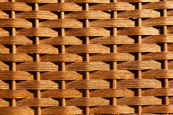 Rattan Wicker Texture Handmade Traditional Dry Branches Wicker Brown Texture — Stock Photo, Image