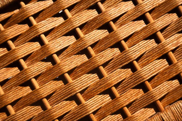 Rattan Wicker Texture Handmade Traditional Dry Branches Wicker Brown Texture — Stock Photo, Image