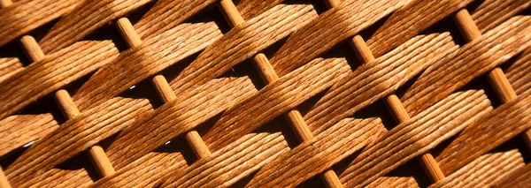 Rotan Rechthoek Rieten Textuur Met Handgemaakte Traditionele Droge Takken Rieten — Stockfoto