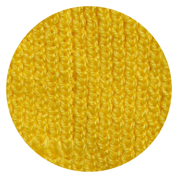 Musterstoff Aus Wolle Handgemachter Strickstoff Aus Gelber Wolle Hintergrund Textur — Stockfoto