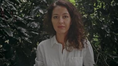 A woman on a coffee farm