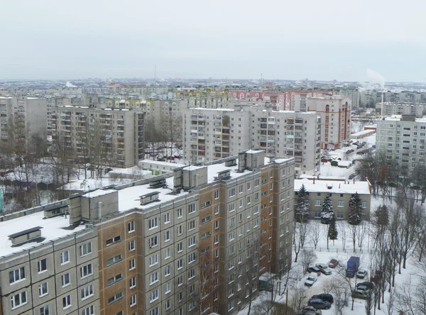 Vinterpanorama över staden — Stockfoto