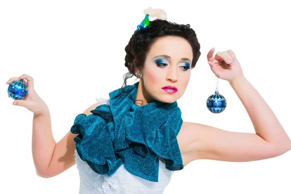 Mooi meisje met New Year's accessoties — Stockfoto