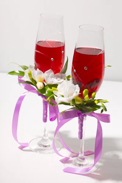 Two wedding glasses — Stock Photo, Image