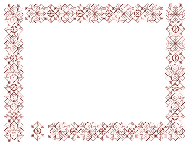 Frame with elements of Latvian ornament — Stock Vector