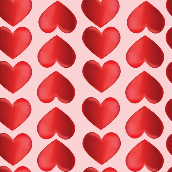 Naadloze achtergrond met harten door st. valentine's day — Stockvector