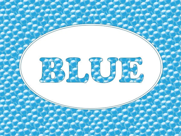 Κείμενο σε μπλε φόντο με φυσαλίδες — Φωτογραφία Αρχείου