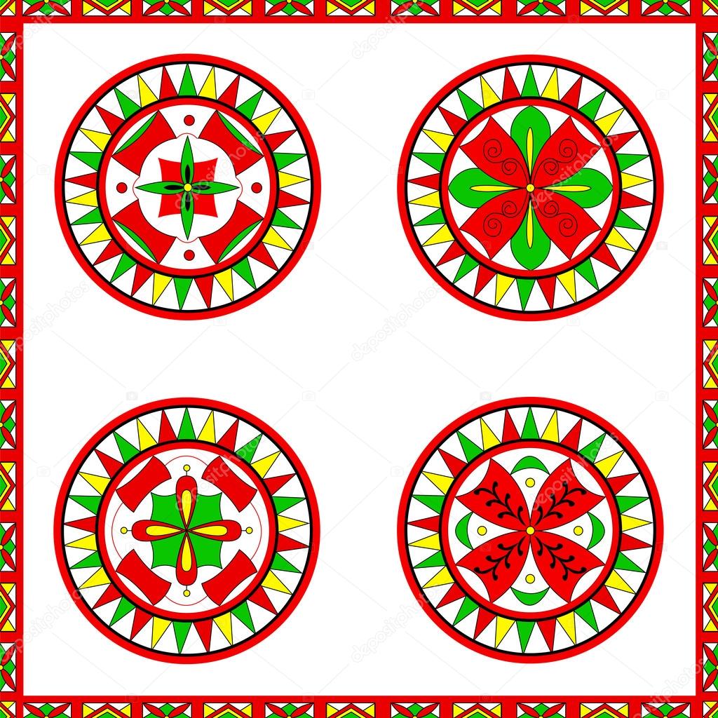 Russian traditional ornament of Severodvinsk region