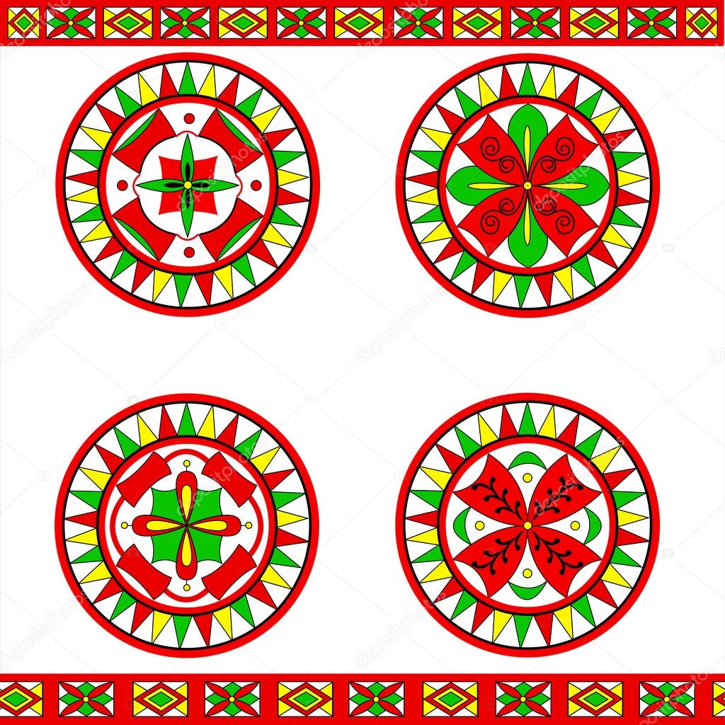 Russian traditional ornament of Severodvinsk region