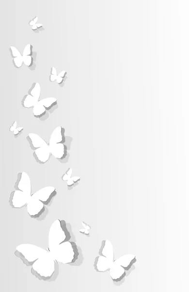 Mariposas de papel revoloteando — Archivo Imágenes Vectoriales
