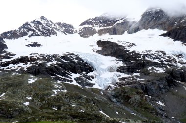 bernina pass at cambrenagletscher