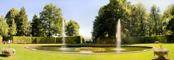 Jardim barroco Lichtenwalde na Saxônia — Fotografia de Stock