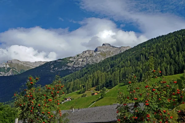 Serles ve Stubaiském údolí v Tyrolsku — Stock fotografie