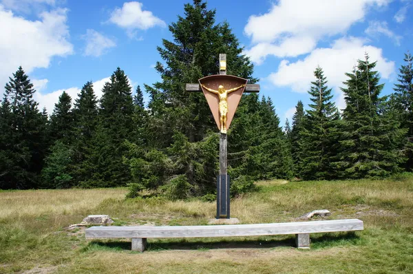 Cross on the Stübenwasen in the Black Forest — Stock Fotó