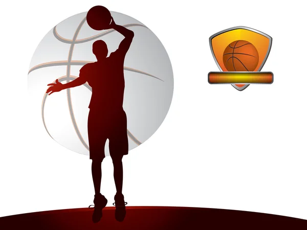 Fond de basket-ball - illustration vectorielle — Image vectorielle