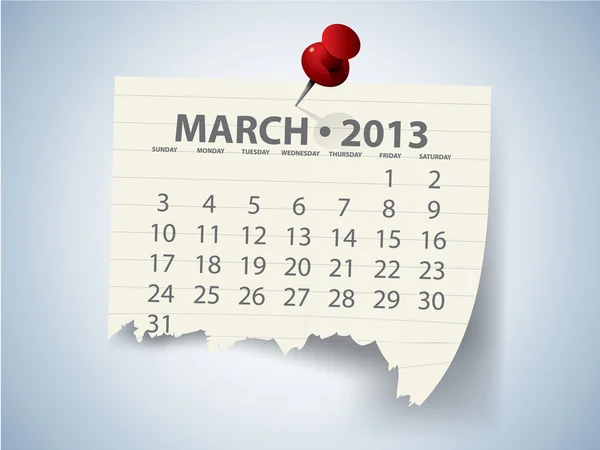 Kalender für 2013 — Stockfoto