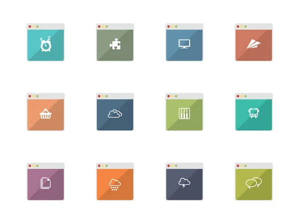 Platte pictogrammen voor web- en mobiele toepassingen — Stockvector