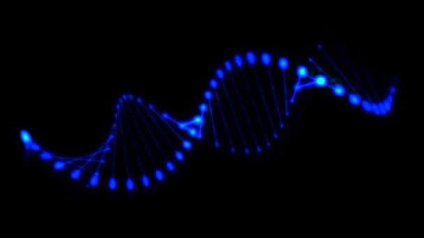 3D вращающаяся спираль ДНК — стоковое видео