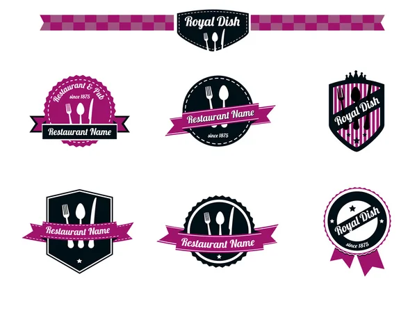 Badges for restaurant and pub — Stock Vector