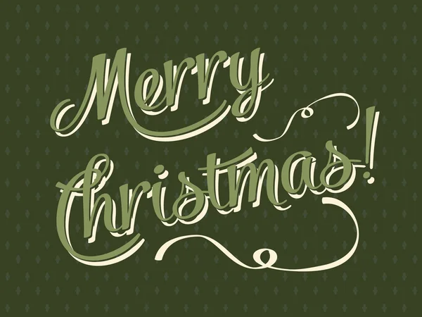 Merry christmas belettering wenskaart — Stockvector