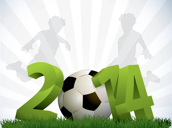 Cartel de fútbol 2014 — Vector de stock