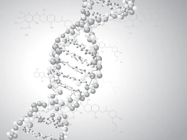 Спираль ДНК - фон молекул — стоковый вектор