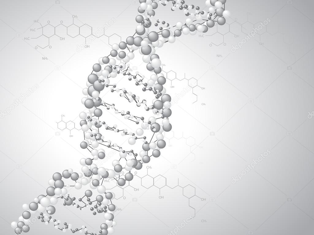 DNA spiral - molecules background