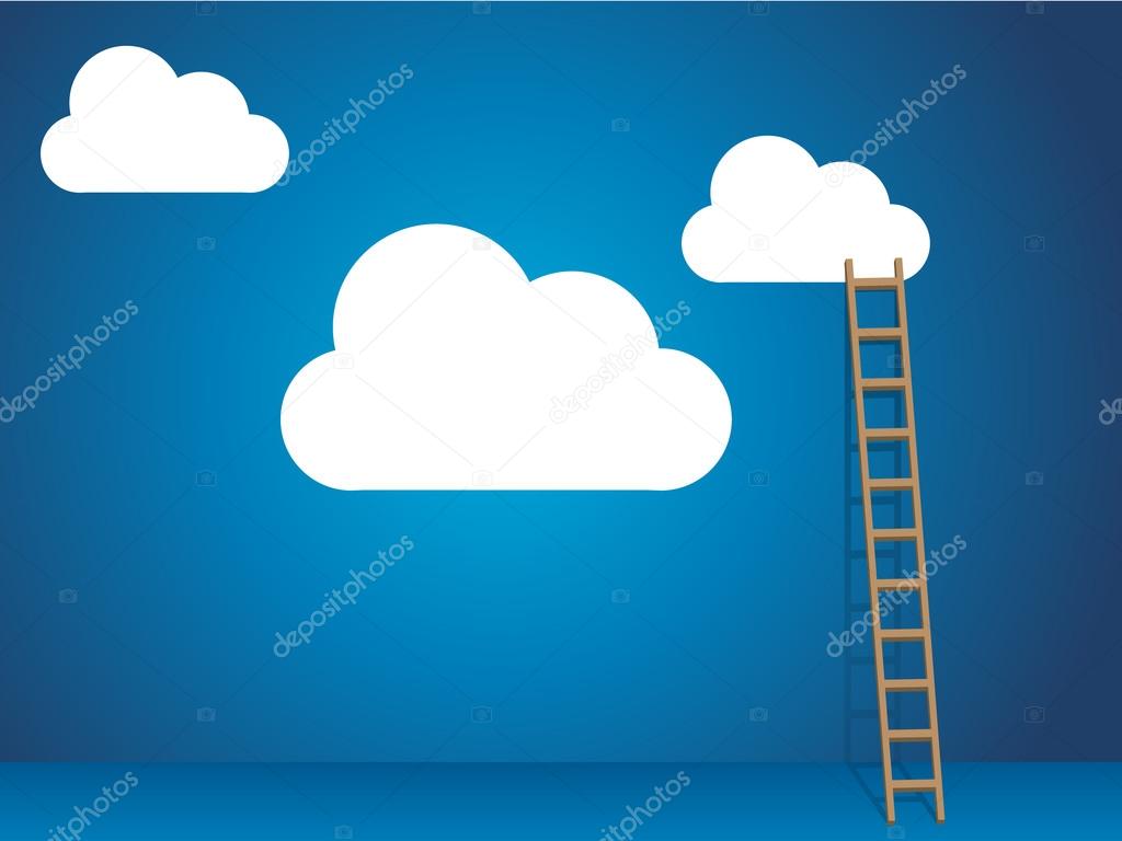 Cloud services with cloud and ladder