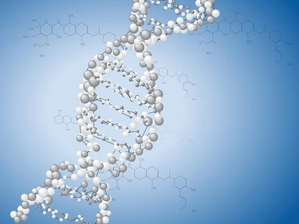 DNA spiral - molecules background — Stock Vector