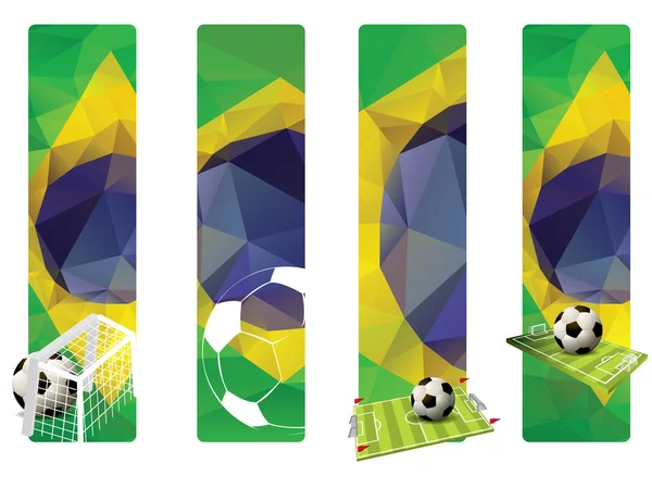 Conjunto de banners de cores do conceito Brasil —  Vetores de Stock