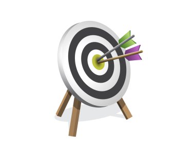 ok isabet bir hedef, vektör çizim