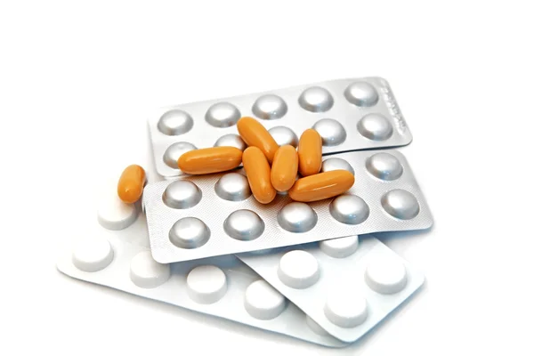 Pills on white background — Stock Photo, Image