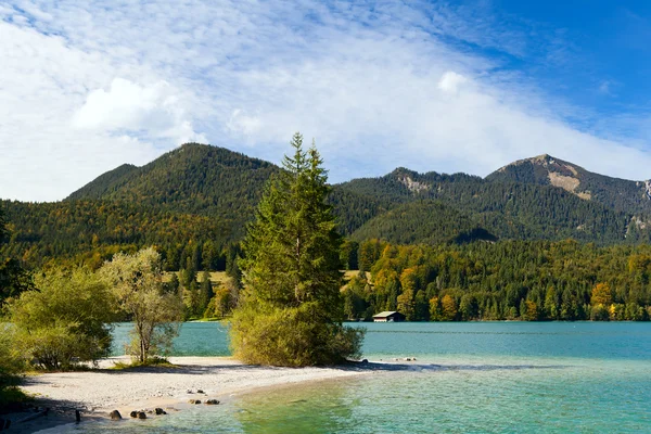 Walchensee in den bayerischen Alpen — Stockfoto
