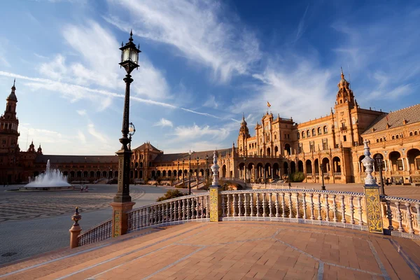 Güneşli plaza de espana: Sevilla — Stok fotoğraf