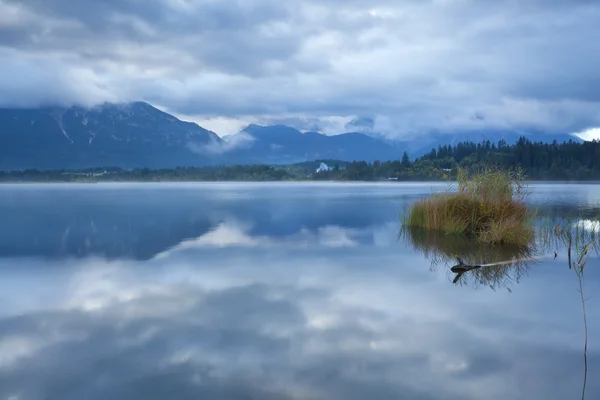 Clouded sky over Barmsee lake — Stock Photo, Image